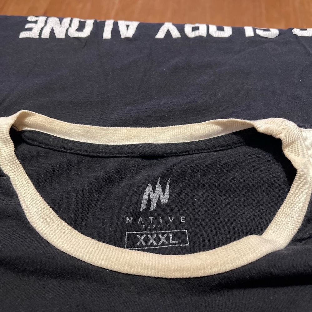 Native Supply FC Champions HGA XXXL Black with white trim tshirt.